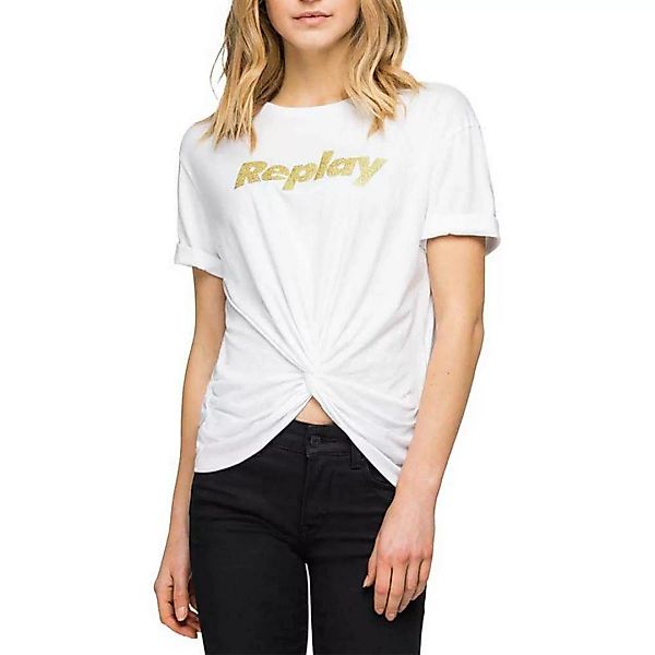 Replay W3559 Kurzärmeliges T-shirt M White günstig online kaufen