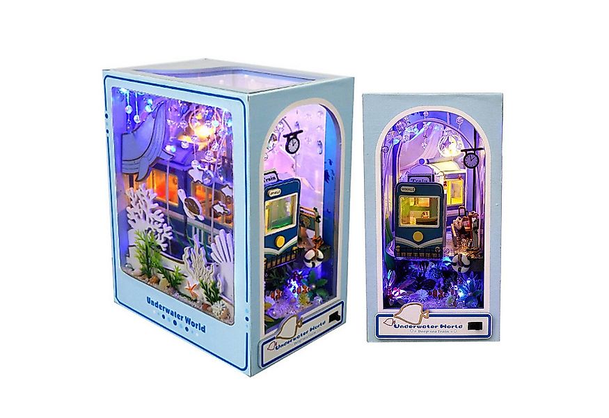 MODFU 3D-Puzzle Buchstütze Miniatur Holz Bücherregal Holzbausatz Handwerk, günstig online kaufen