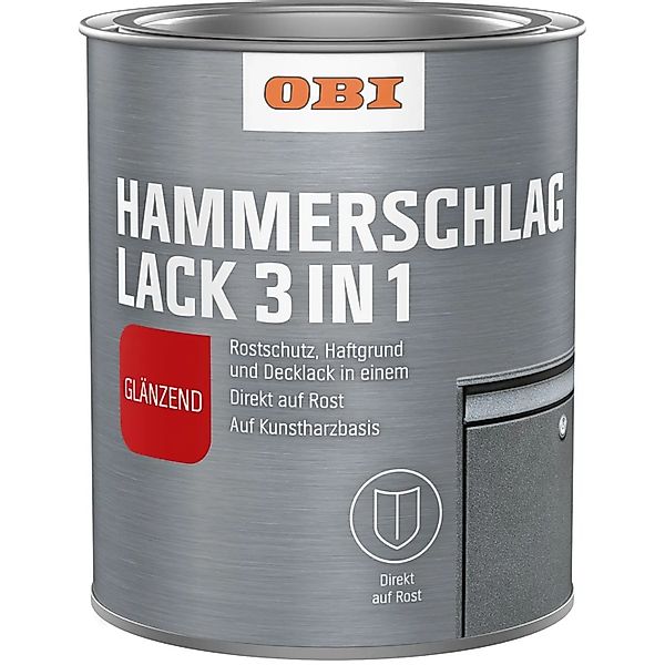 OBI Hammerschlaglack 3in1 Silber glänzend 750 ml günstig online kaufen