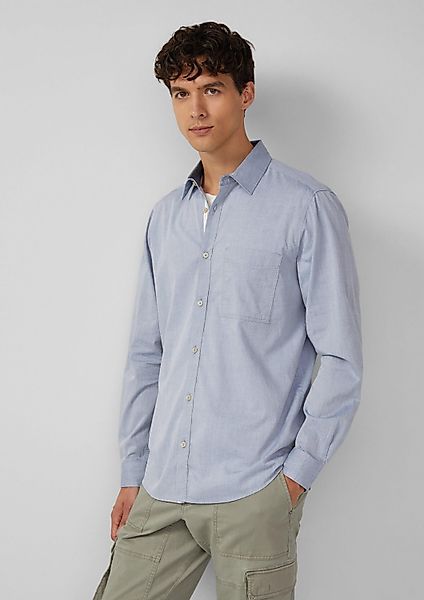 s.Oliver Langarmhemd Hemd Regular Fit: Gemustertes günstig online kaufen