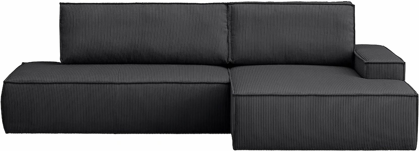 Home affaire Ecksofa "SHERWOOD, Schlafsofa in L-Form offen (275cm), Cord, L günstig online kaufen