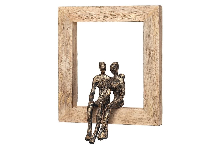 Moritz Skulptur Gemeinsam Was Kommt 22 x 3 x 25 cm, Holz, Tischdeko, Fenste günstig online kaufen
