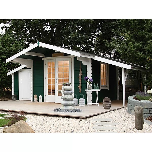 Wolff Finnhaus Holz-Gartenhaus Anbauschuppen 40-B Satteldach 150 cm x 300 c günstig online kaufen