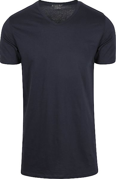 Slater 2er-Pack T-shirt Basic Extra Lang V-Ausschnitt Navy - Größe M günstig online kaufen