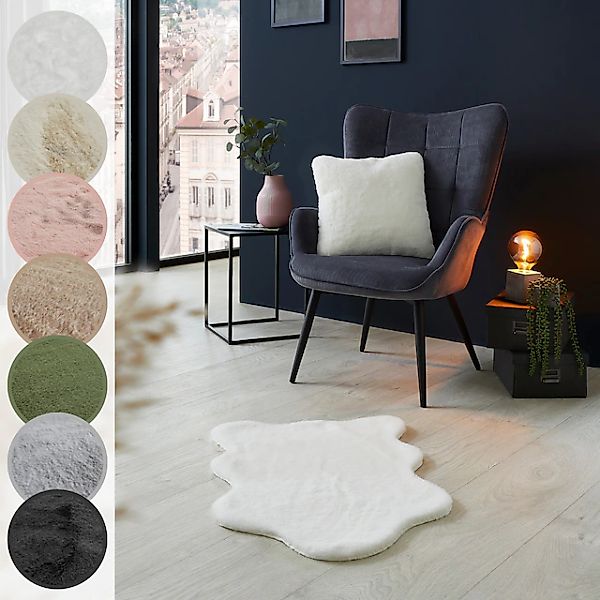 LUXOR living Fellteppich »Novara«, fellförmig, 30 mm Höhe, Kunstfell, weich günstig online kaufen