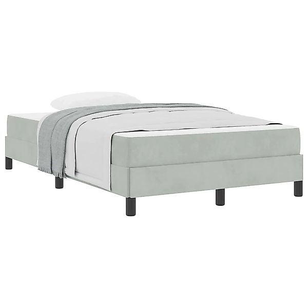 vidaXL Boxspringbett mit Matratze Hellgrau 120 x 210 cm Stoff 3398737 günstig online kaufen