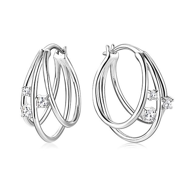 ROUGEMONT Paar Creolen Funkelnde Moissanit Creolen Ohrringe mit Zertifikat günstig online kaufen