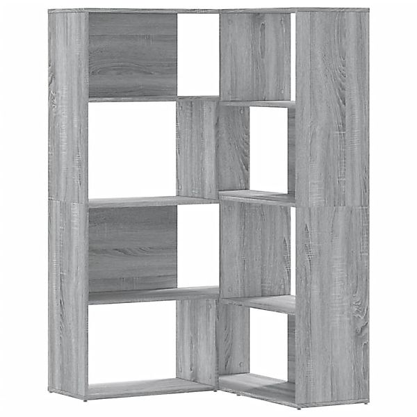 VidaXL Eck-Bücherregal 4 Etagen Grau Sonoma 85x85x140 cm Holzwerkstoff günstig online kaufen