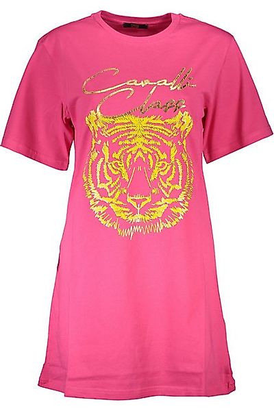 Cavalli Class T-Shirt Damen Kurzarm T-Shirt Rosa mit Druck und Logo - günstig online kaufen