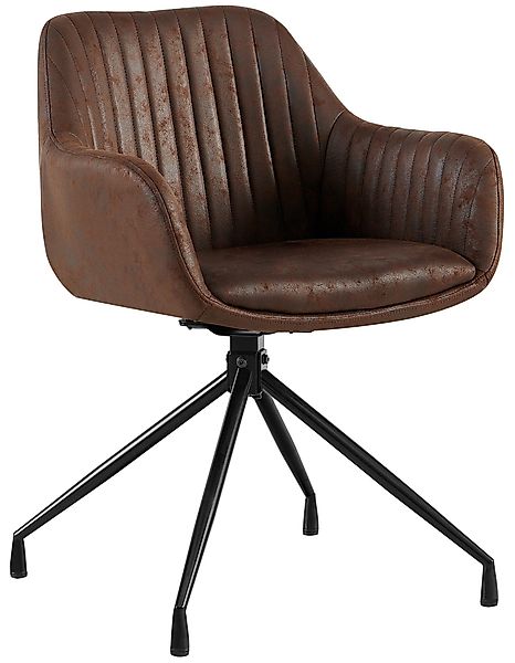 CLP Esszimmerstuhl Welby, Drehbar, Samtbezug, Gepoltert, günstig online kaufen