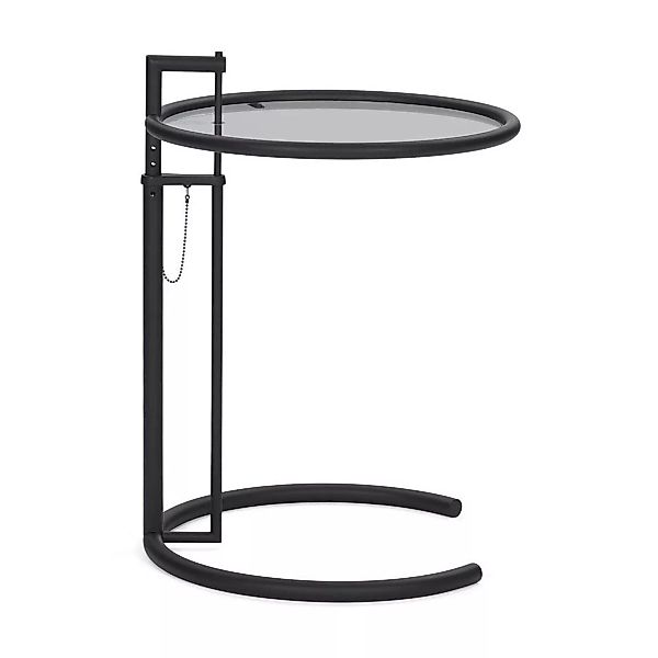 ClassiCon - Adjustable Table E 1027 Black Version - rauchgrau/Parsolglas/Ø5 günstig online kaufen