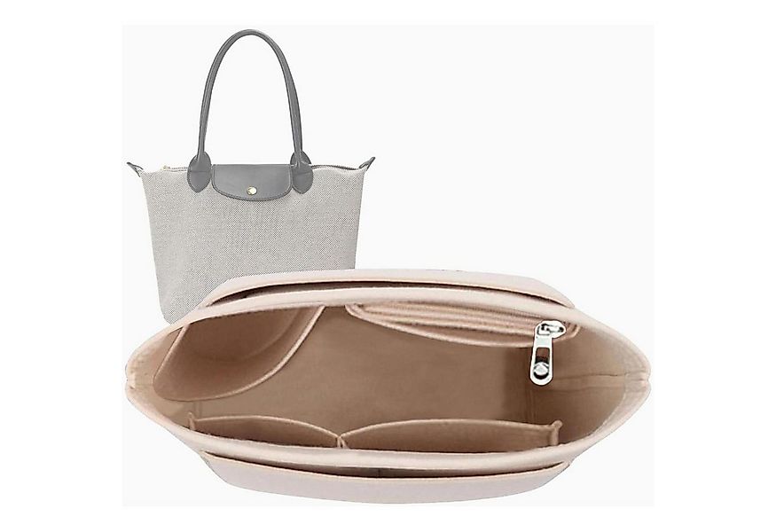 LuxusKollektion Taschenorganizer Filz-Organizer für Handtaschen groß beige günstig online kaufen