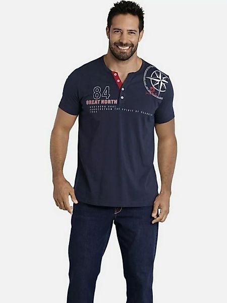 Jan Vanderstorm T-Shirt LINDRAD im Baseball-Look günstig online kaufen