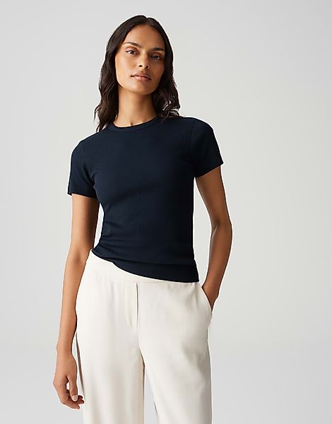 OPUS T-Shirt SAMUNA Feines Rippshirt Slim günstig online kaufen