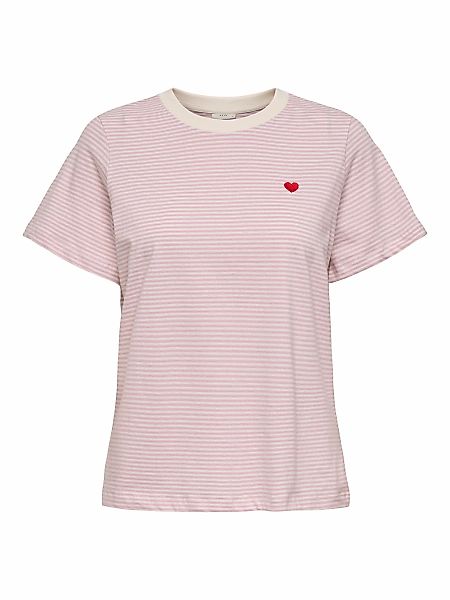 JDY "JDYPISA S/S PRINT TOP JRS NOOS" mit Herz Stickerei günstig online kaufen