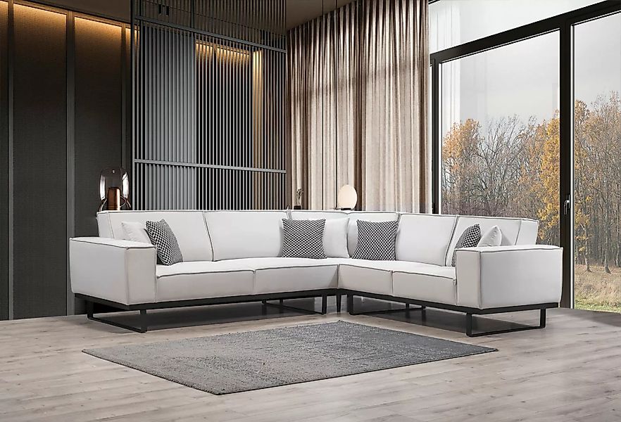 Viva Möbel Sofa MARION, L260 x R300 cm, Luxuriöses und elegantes Ecksofa fü günstig online kaufen