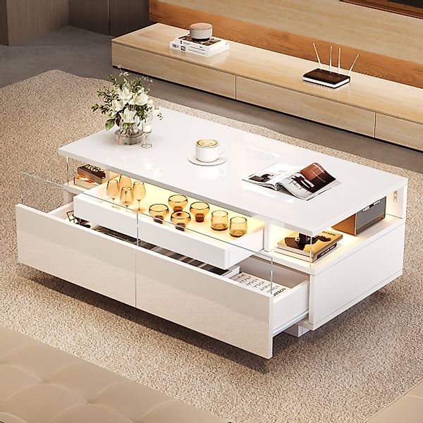KLAM HOME Couchtisch 90x45x35.5 cm Couchtisch günstig online kaufen