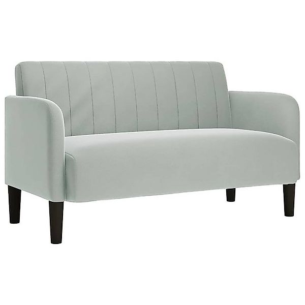 vidaXL Sofa Zweisitzer-Sofa Hellgrau 109 cm Samt günstig online kaufen