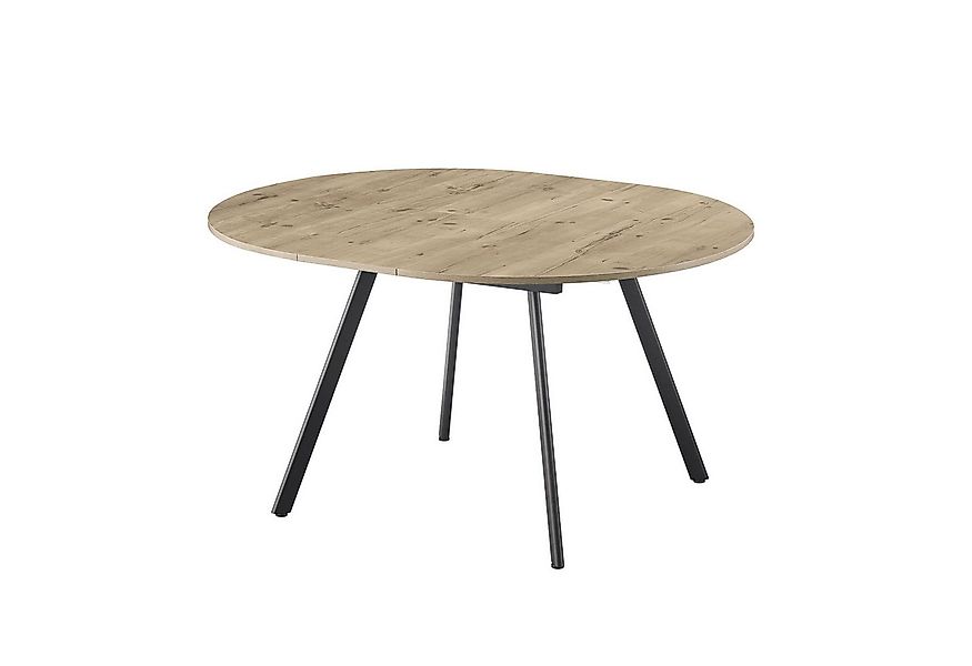 B&D home Esstisch TILL, Metallgestell schwarz oder weiß, ausziehbar 120-160 günstig online kaufen