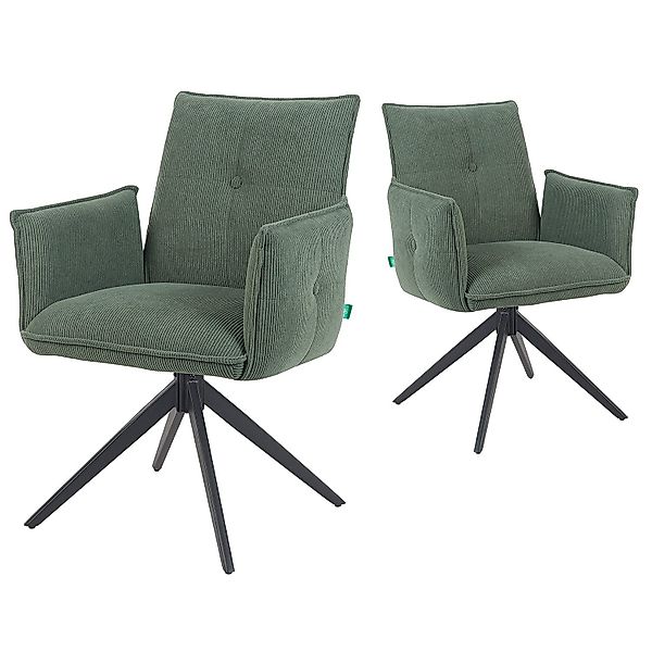 DUBI Möbel Polsterstuhl Mika-Nina 2er-Set, Federkern, günstig online kaufen