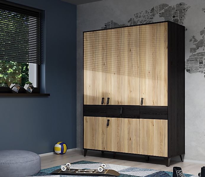 FORTE Drehtürenschrank "Lya" Drehtürenschrank, Metallfüße, Stauraum günstig online kaufen
