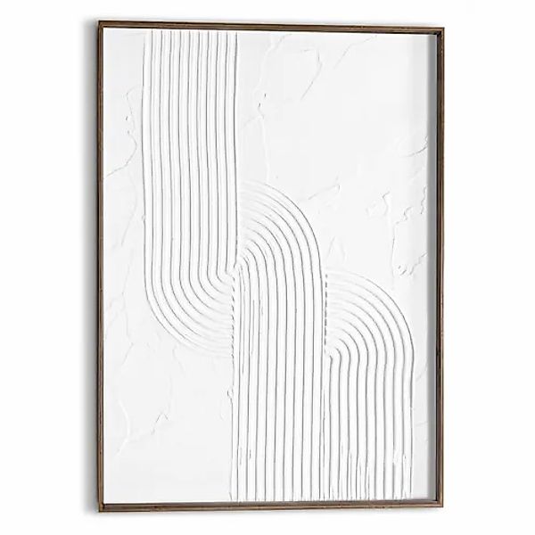 Reinders! Wandbild »Reliefmuster« Wohnzimmer - Weiß - MDF - Abstrakt - 50x7 günstig online kaufen