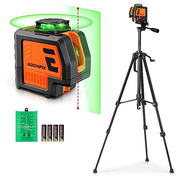 MECO Laserwasserwaage 5 Linien Nivelliergerät Kreuzlinienlaser günstig online kaufen
