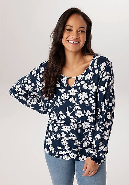 Aniston PLUS Langarmshirt aus weich fließender Viskose - NEUE KOLLEKTION günstig online kaufen