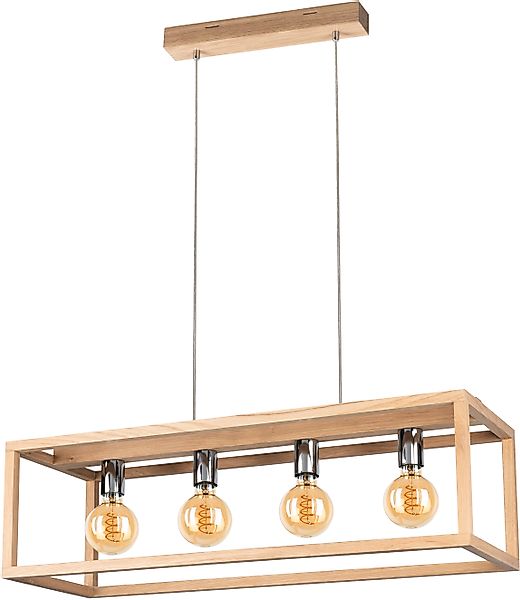 SPOT Light Pendelleuchte »KAGO«, 4 flammig, Leuchtmittel E27   ohne Leuchtm günstig online kaufen