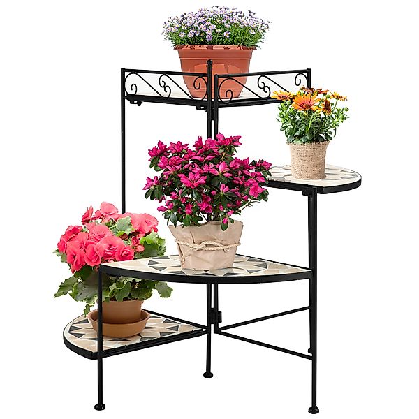 Outsunny Blumenständer 4-Stufen  Faltbare Blumentreppe für Garten & Balkon, günstig online kaufen