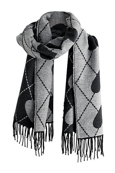 Next Schal Mittelschwerer Schal mit Argyle-Herz-Muster, (1-St) günstig online kaufen