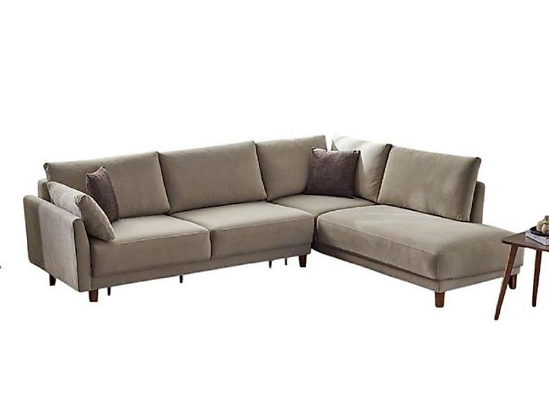 JVmoebel Ecksofa Beige Ecksofa L-Form Wohnzimmer Sofa Modern Polster Sitz E günstig online kaufen