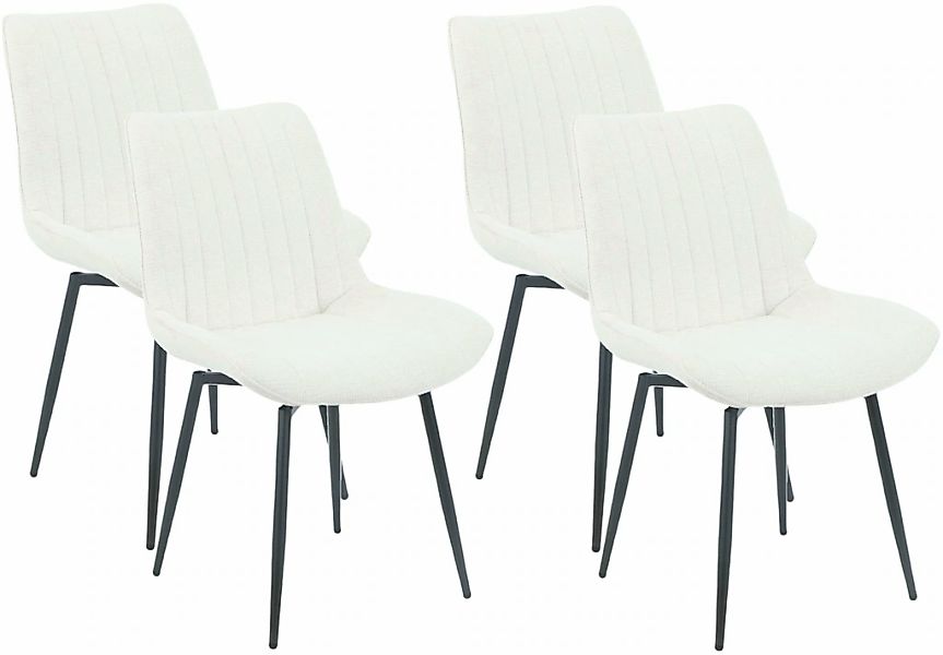 HELA 4-Fußstuhl "NEWPORT", (Set), 4 St., Microfaser-Webstoff, 4-Fuß,XL-Sitz günstig online kaufen