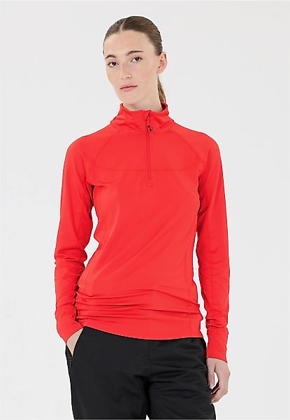 WHISTLER Langarmshirt "Blume", (1 tlg.), mit Reißverschluss und Stehkragen günstig online kaufen