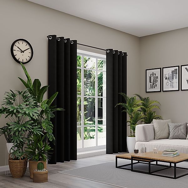 Neutex for you Vorhang "BELMONDO" Ösen 1 Stk. tlg. Uni mit samtiger Oberflä günstig online kaufen