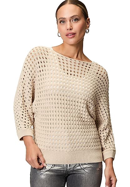 Zero Strickpullover Damen Pullover mit Lochmuster günstig online kaufen