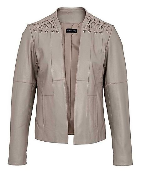 heine Steppjacke Patrizia Dini Damen Designer-Lammnappalederjacke, helltaup günstig online kaufen