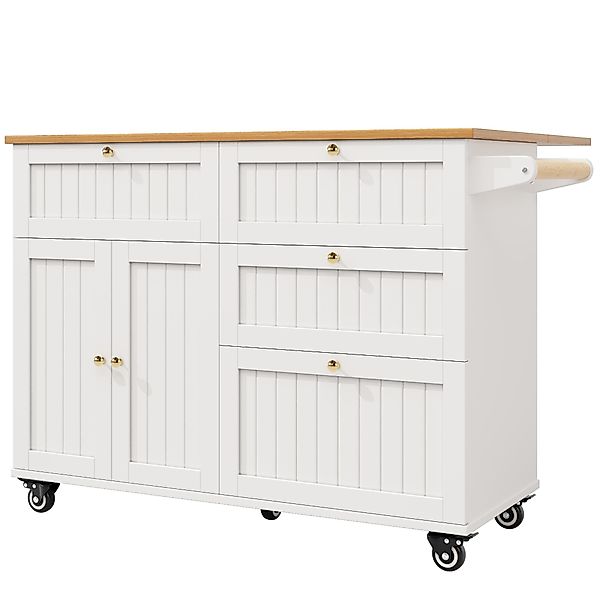 Kücheninsel mit klappbarer Tischplatte, Multifunktionale Esstisch mit Speic günstig online kaufen