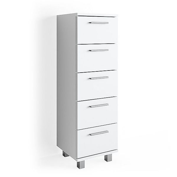 Vicco Badschrank Ilias Weiß 30 x 95 cm günstig online kaufen