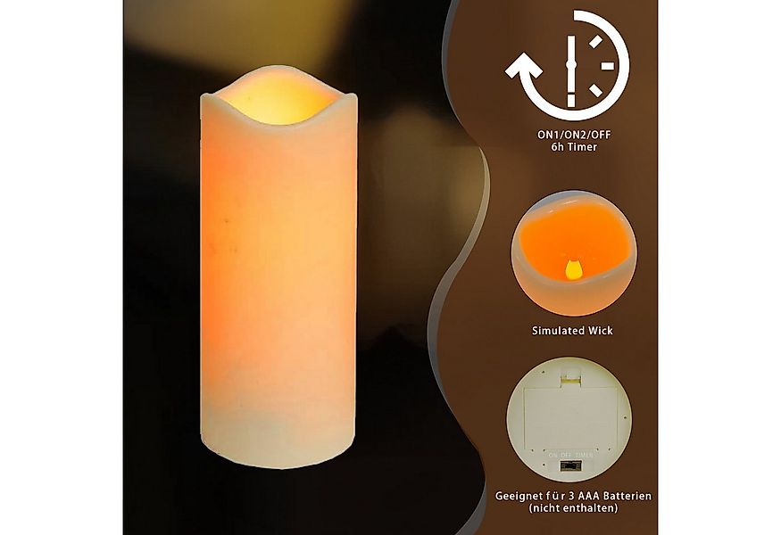 Marrakesch Orient & Mediterran Interior LED-Kerze 6er Set LED Kerze Stumpen günstig online kaufen