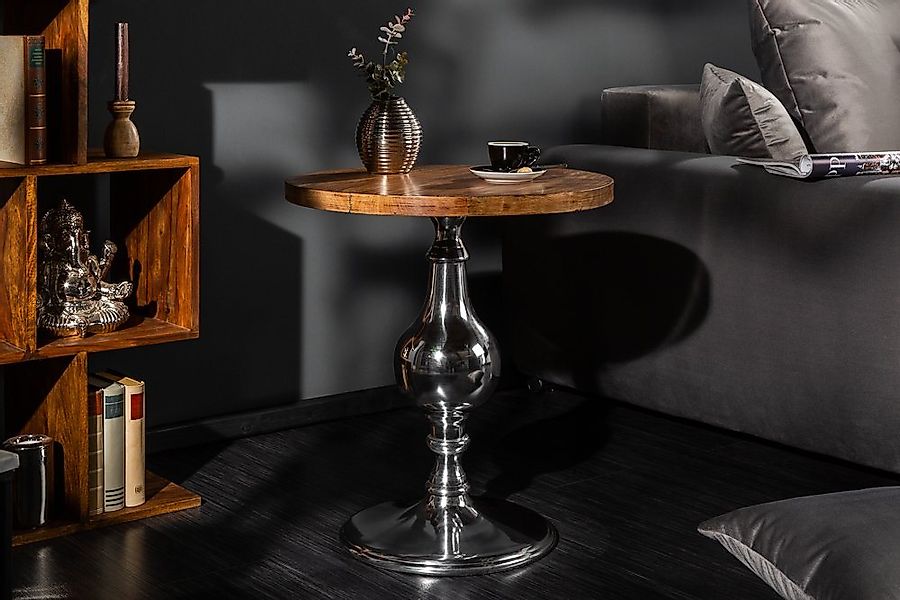 riess-ambiente Beistelltisch EXTRAVAGANCIA 60cm natur / silber (Einzelartik günstig online kaufen