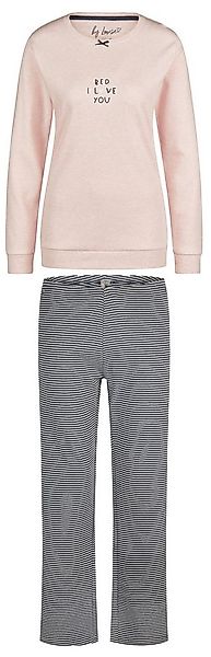 By Louise Schlafanzug Damen Pyjama lang mit Socken Modisches Design günstig online kaufen
