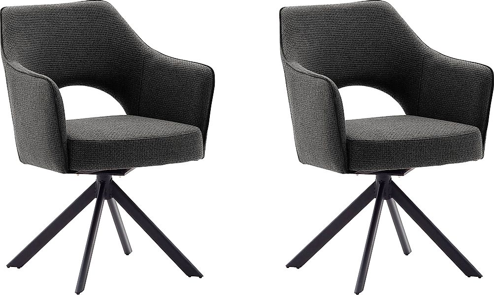 MCA furniture 4-Fußstuhl »Tonala«, (Set), 2 St., Velourstoff grob, (2er-Set günstig online kaufen