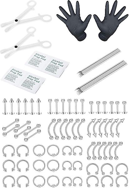 LOLIAS Piercing-Set 84 Stück Professionelles Piercing günstig online kaufen