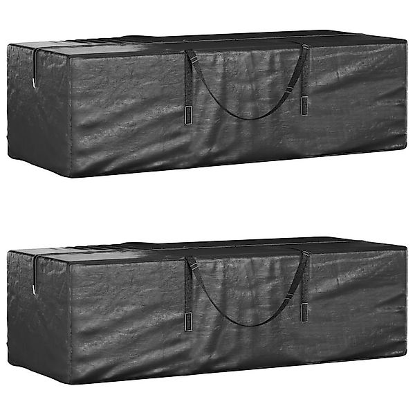 vidaXL Gartenmöbel-Schutzhülle Weihnachtsbaumtaschen 2 Stk. Schwarz günstig online kaufen