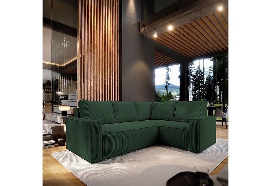 Masseno Ecksofa ESTANO mit Schlaffunktion L-Form, Sofa mit Bettkasten günstig online kaufen