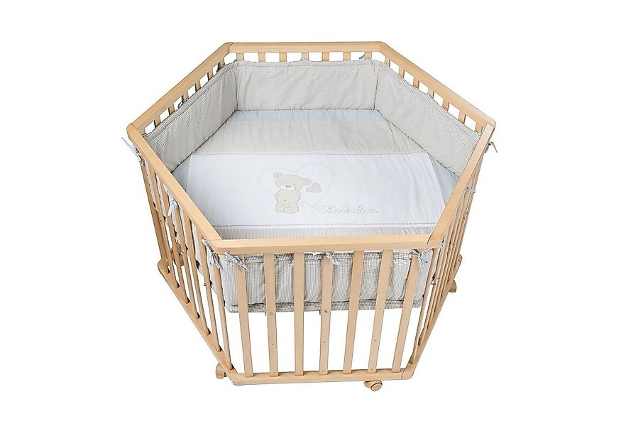 roba® Laufgitter 6-eckig, Laufstall inkl. Schutzeinlage und Rollen günstig online kaufen