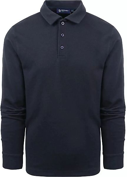 Langarm Slim-Fit Poloshirt "Jink" Dunkelblau - Größe M günstig online kaufen
