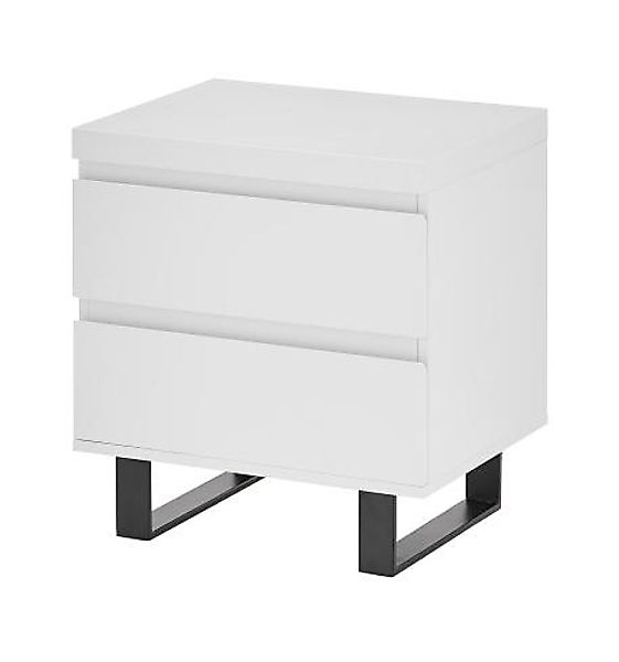 Nachttisch inkl. 2 Schubladen AUSTIN von MCA Furniture Weiß günstig online kaufen