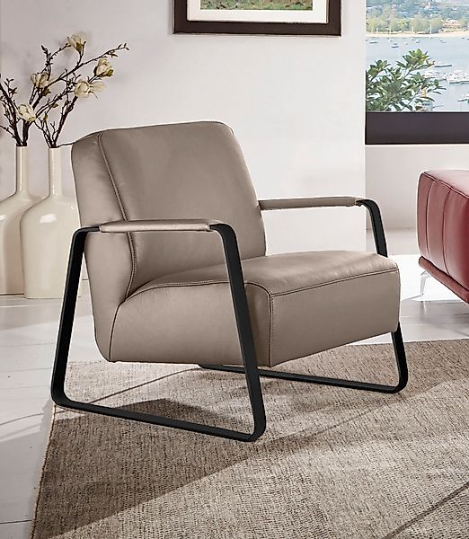 W.SCHILLIG Cocktailsessel »quadroo Loungesessel,«, mit bezogenen Armlehnen, günstig online kaufen